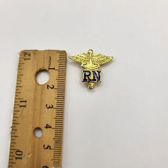 Registered Nurse RN Pin Medical Caduceus Pin Lapel Pin Registered Nurse Gift - Picture 4 of 4